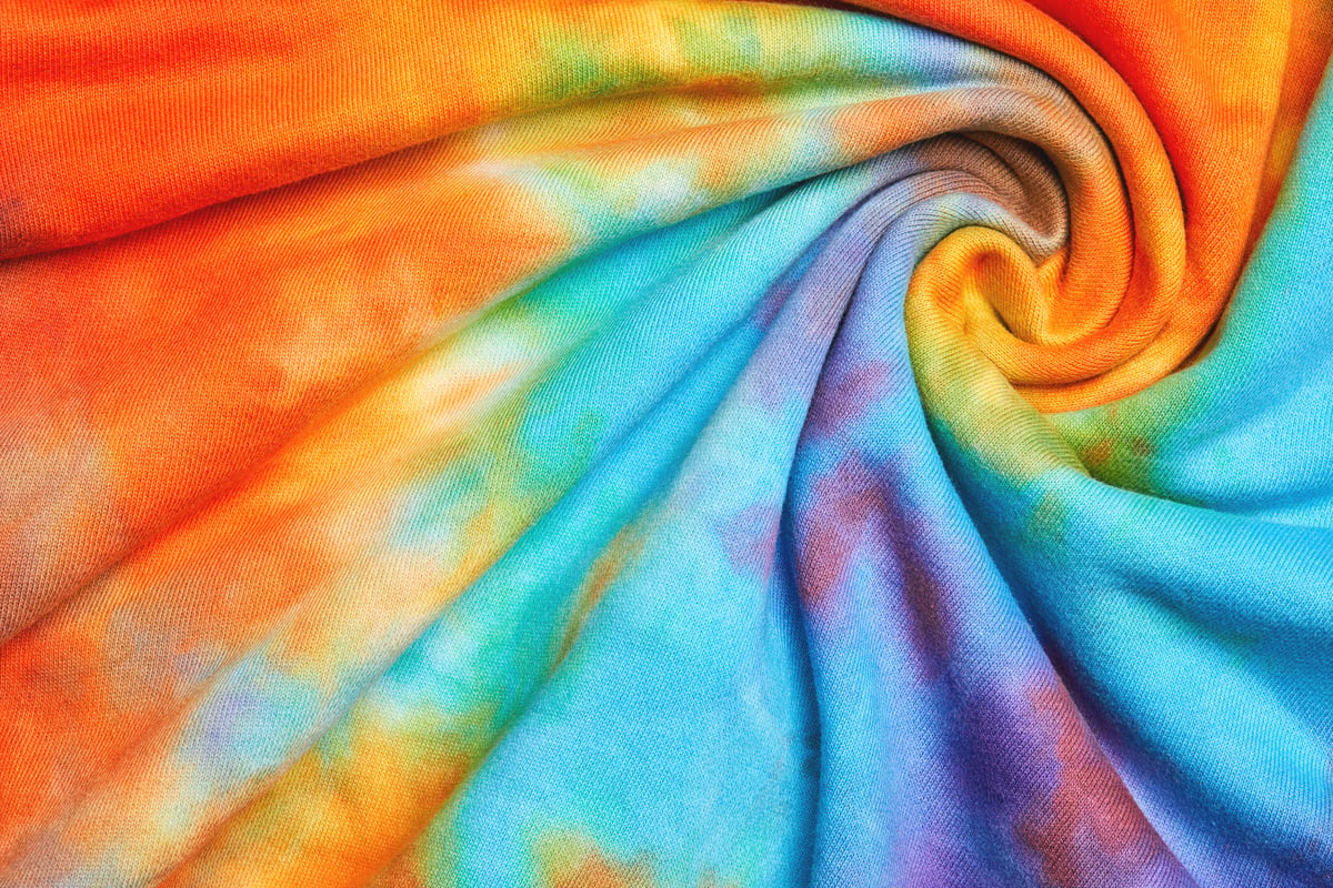 Abstract tie dye multicolor fabric cloth  pattern textur